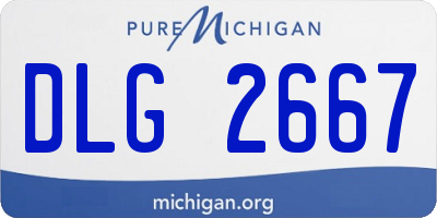 MI license plate DLG2667