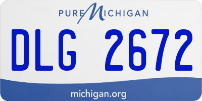 MI license plate DLG2672