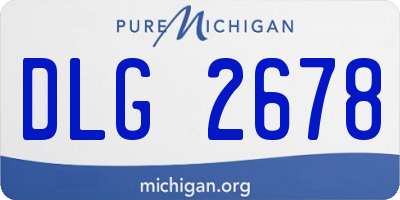 MI license plate DLG2678