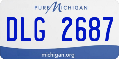 MI license plate DLG2687