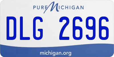MI license plate DLG2696