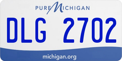 MI license plate DLG2702