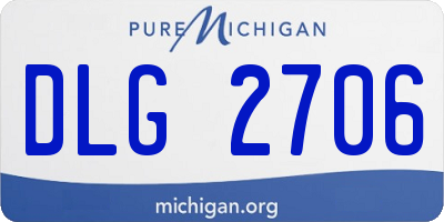 MI license plate DLG2706