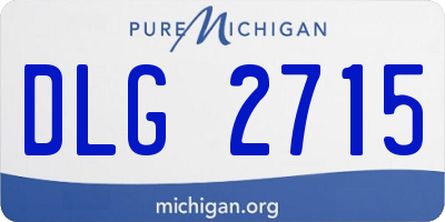 MI license plate DLG2715