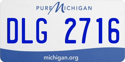MI license plate DLG2716