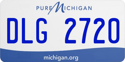 MI license plate DLG2720