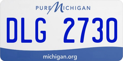 MI license plate DLG2730