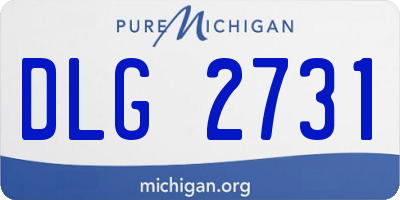 MI license plate DLG2731