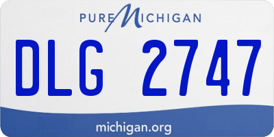 MI license plate DLG2747