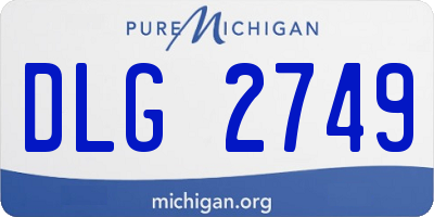 MI license plate DLG2749