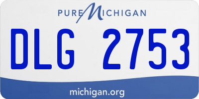 MI license plate DLG2753