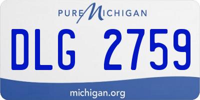 MI license plate DLG2759