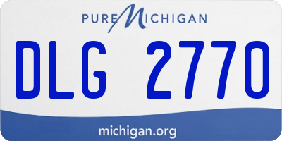 MI license plate DLG2770
