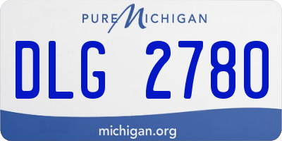 MI license plate DLG2780