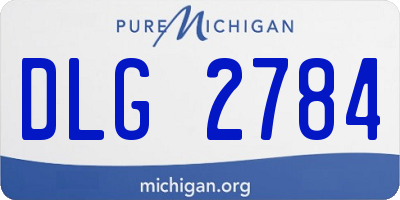 MI license plate DLG2784