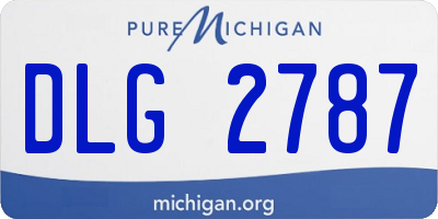 MI license plate DLG2787