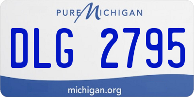 MI license plate DLG2795