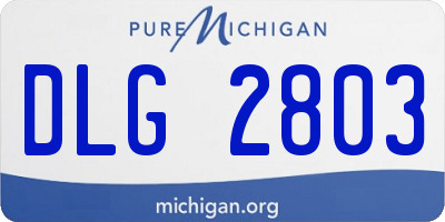 MI license plate DLG2803