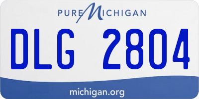 MI license plate DLG2804
