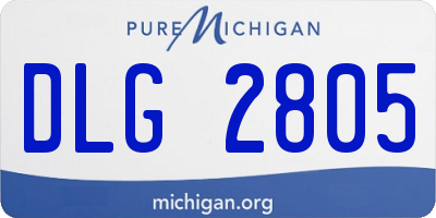 MI license plate DLG2805