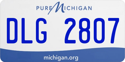 MI license plate DLG2807