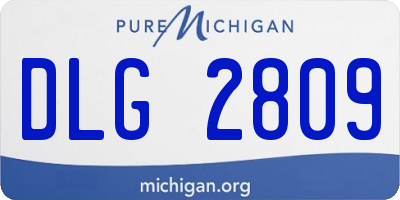 MI license plate DLG2809