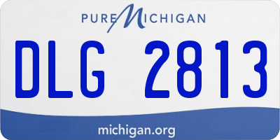 MI license plate DLG2813