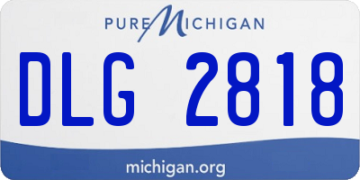 MI license plate DLG2818