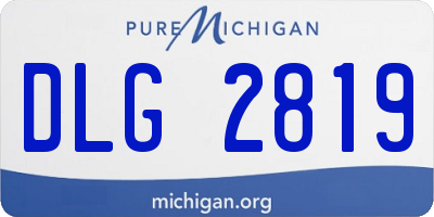 MI license plate DLG2819