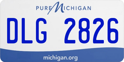 MI license plate DLG2826
