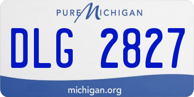 MI license plate DLG2827