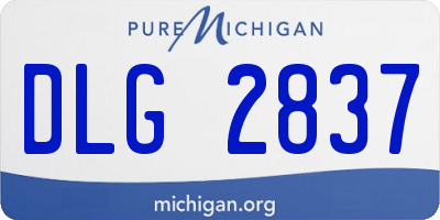 MI license plate DLG2837