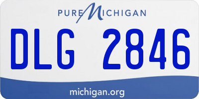 MI license plate DLG2846