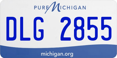 MI license plate DLG2855