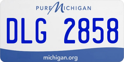 MI license plate DLG2858