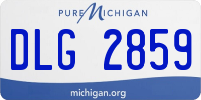 MI license plate DLG2859