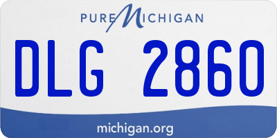 MI license plate DLG2860