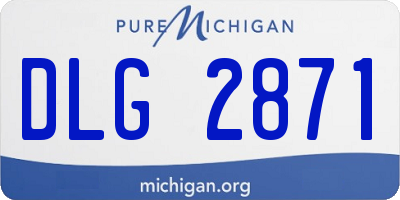 MI license plate DLG2871