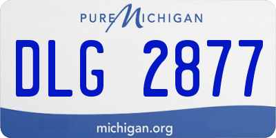 MI license plate DLG2877