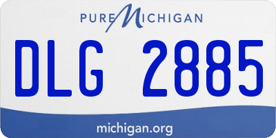 MI license plate DLG2885