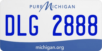 MI license plate DLG2888