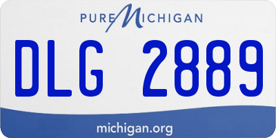 MI license plate DLG2889