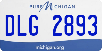 MI license plate DLG2893