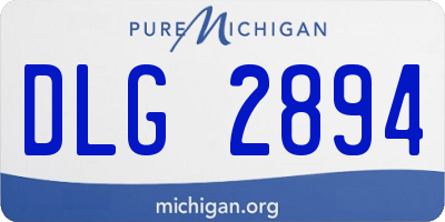 MI license plate DLG2894