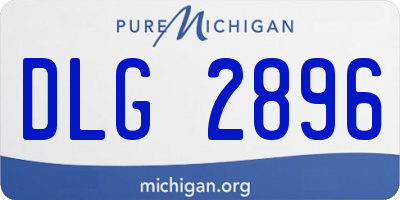 MI license plate DLG2896
