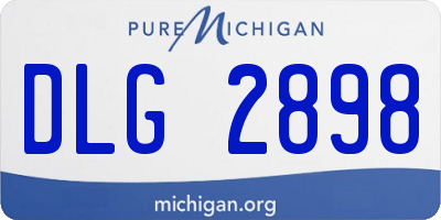 MI license plate DLG2898