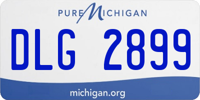 MI license plate DLG2899