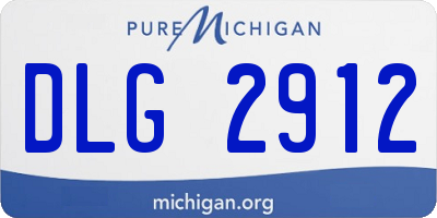MI license plate DLG2912