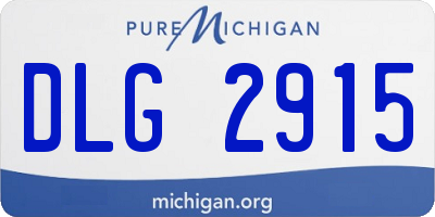 MI license plate DLG2915