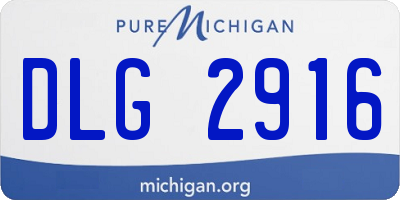 MI license plate DLG2916